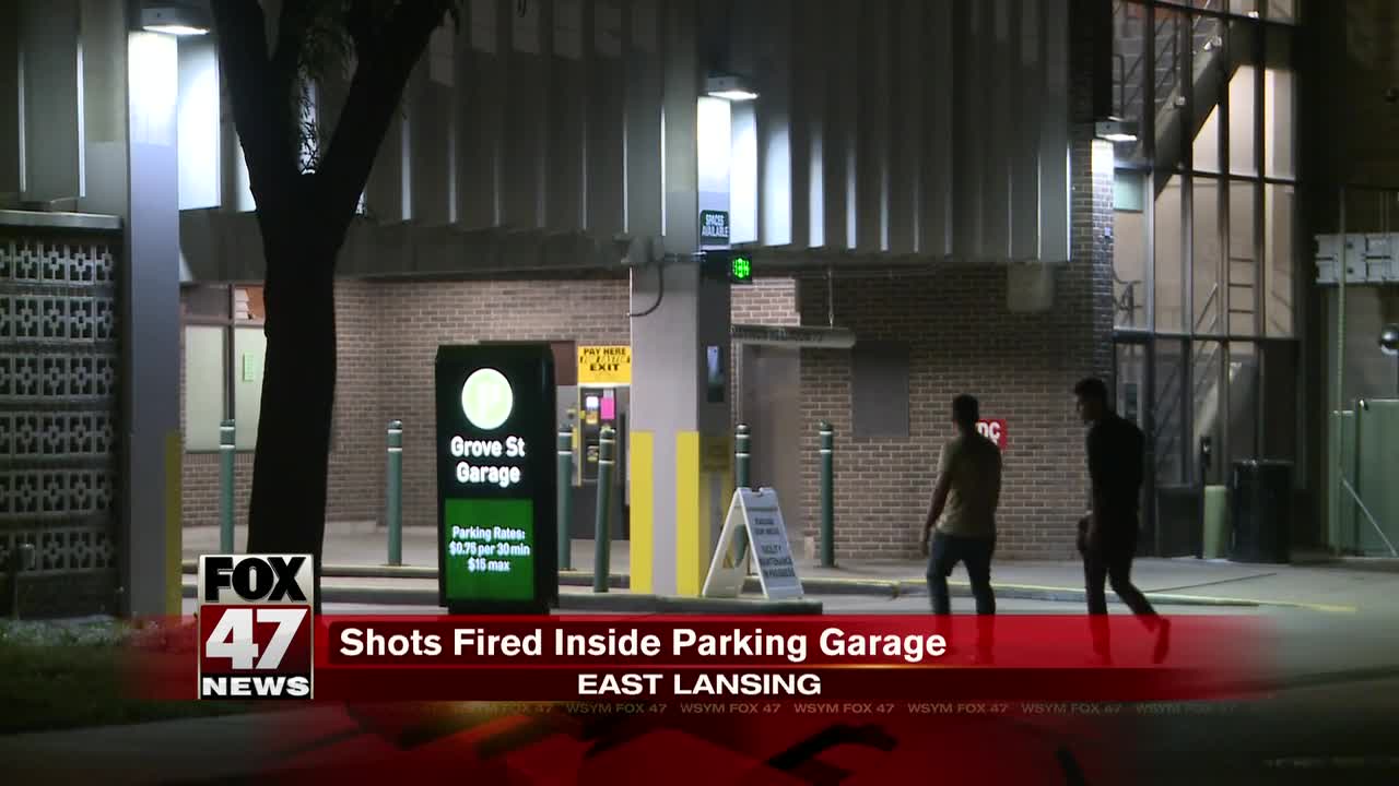Shots fired inside parking garage in East Lansing