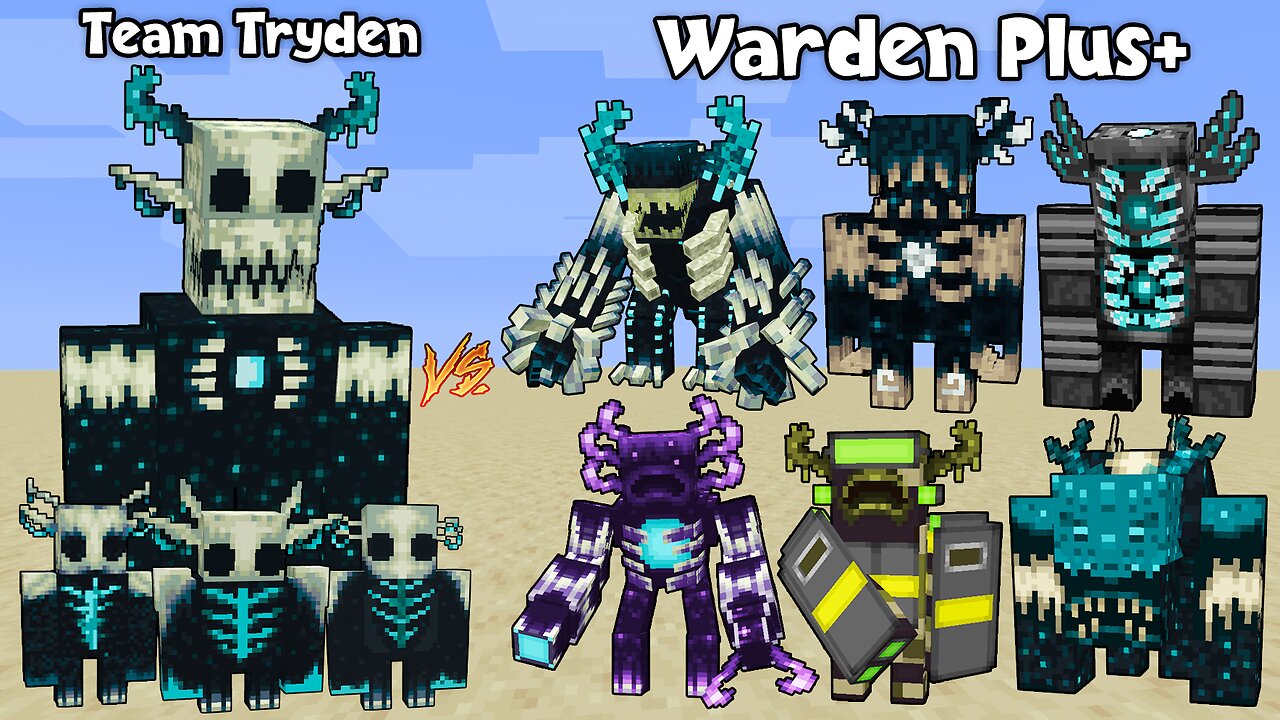 Team Tryden Vs Wardens Plus+ / Minecraft Mob Battle