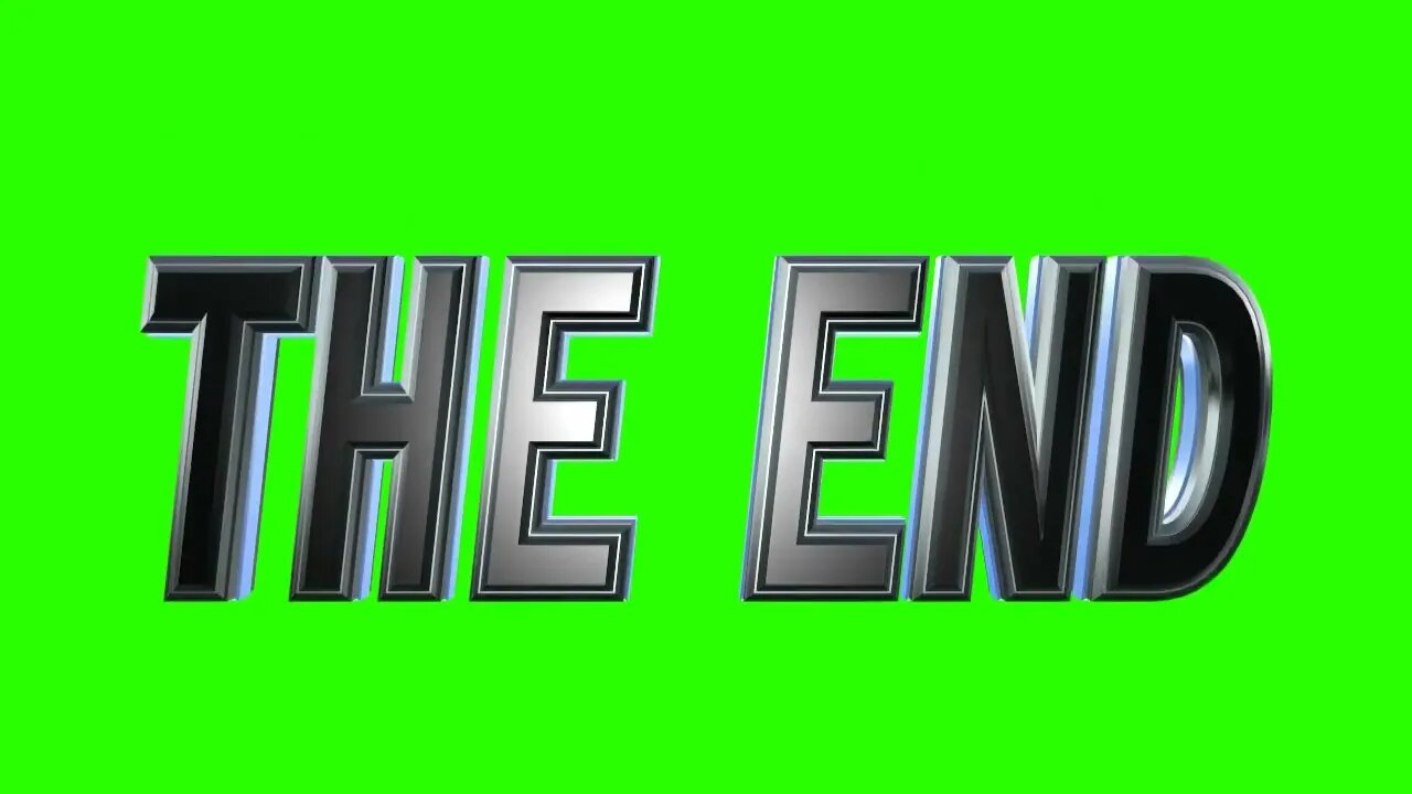 3D THE END in green screen free stock footage Mpgun com