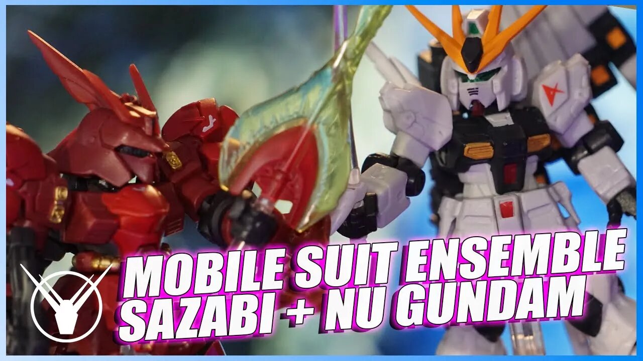 Mobile Suit Ensemble Sazabi + Nu Gundam Expansion Set [Gundam Collectible Review]