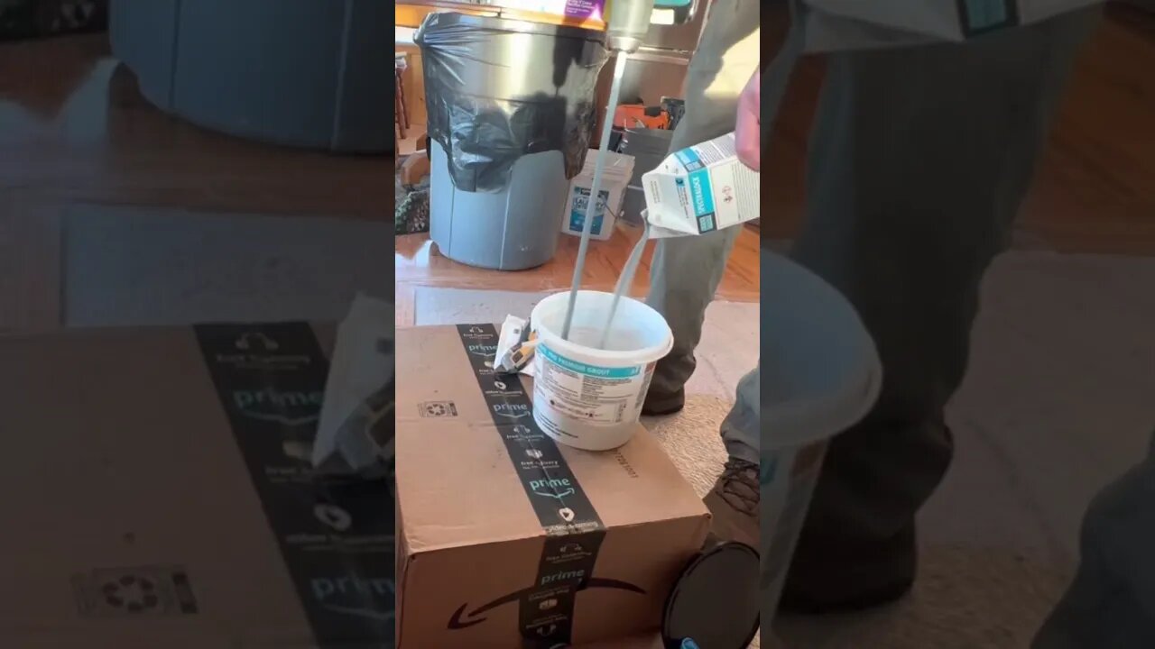 Mixing Twilight Blue Epoxy grout! Best grout for tile!