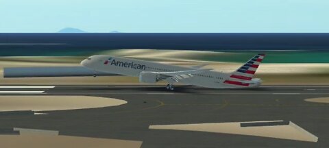 American Airlines B787-9 approach to St. Maarten