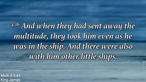 Sunday Morning, March 26th - And there were also with him other little ships.