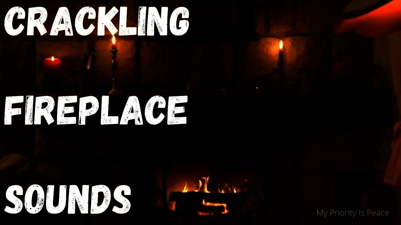 Mesmerizing Slow Motion Fireplace w/ Crackling Sounds | No Ads | Dark | Cozy | Study | Relaxing