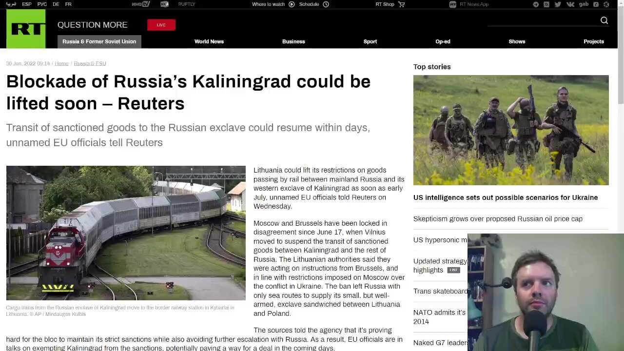 Blockade of Kaliningrad could be lifted, can't keep bloc without avoiding escalations with Russia