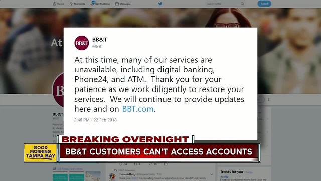 BB&T bank customers can't access accounts due to 'technical issue'