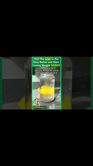 Chia Seeds Water For Weight Loss Hack! #tiktok #weightloss #drink #ytshorts #shortsvideo #shorts