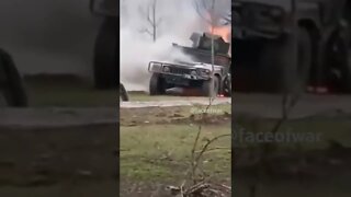 destroyed Humvee of the armed forces of Ukraine