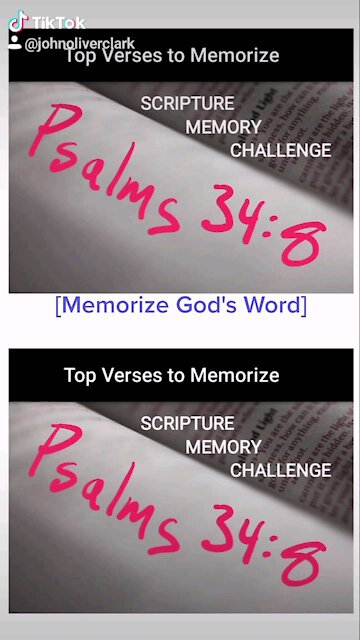 Top Verses To Memorize, Psalms 34:8