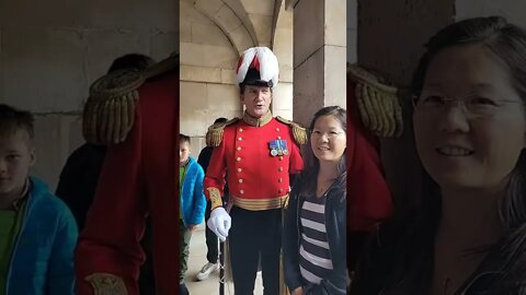 The kings guard the yeoman guard posing with tourists #horseguardsparade