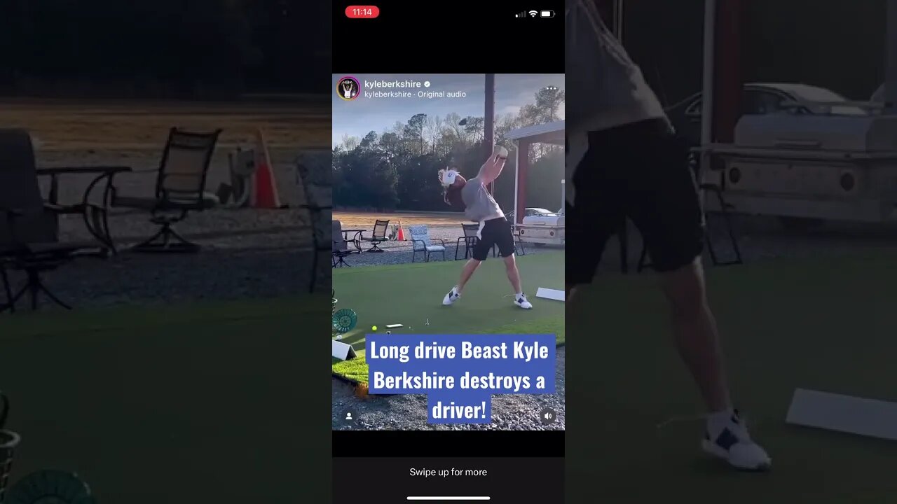 Long drive beast Kyle Berkshire destroying a driver! #kyleberkshire #longdrivechamp #golf