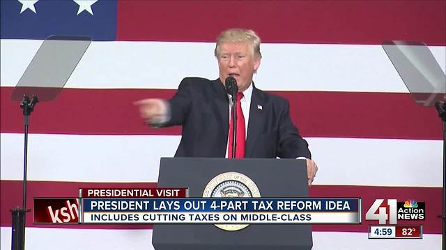 Trump debuts tax reform plan in Springfield