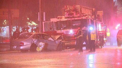 Two Cleveland fire trucks involved in two crashes; one person dead