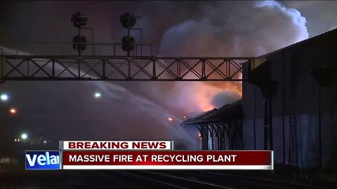 Massive fire at Slesnick Recycling in Canton