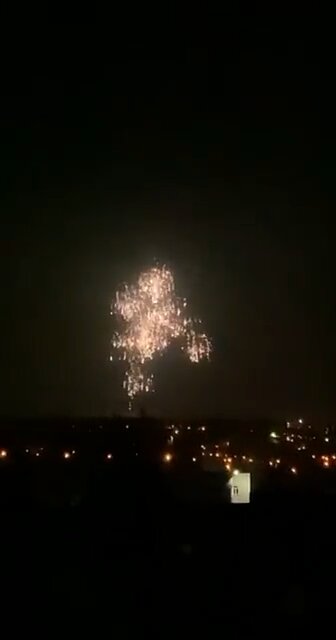 DPR air defense forces working, seen as a glow in the sky