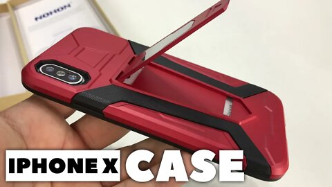 Red Hybrid Armor Case for iPhone Xs by NOHON Review