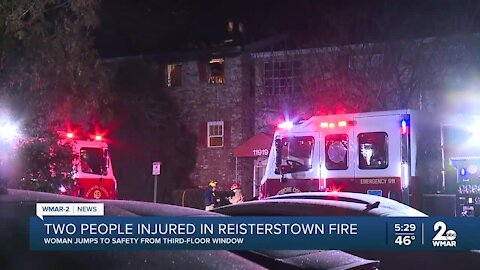 Overnight apartment fire leaves two hospitalized, six families without a home in Reisterstown