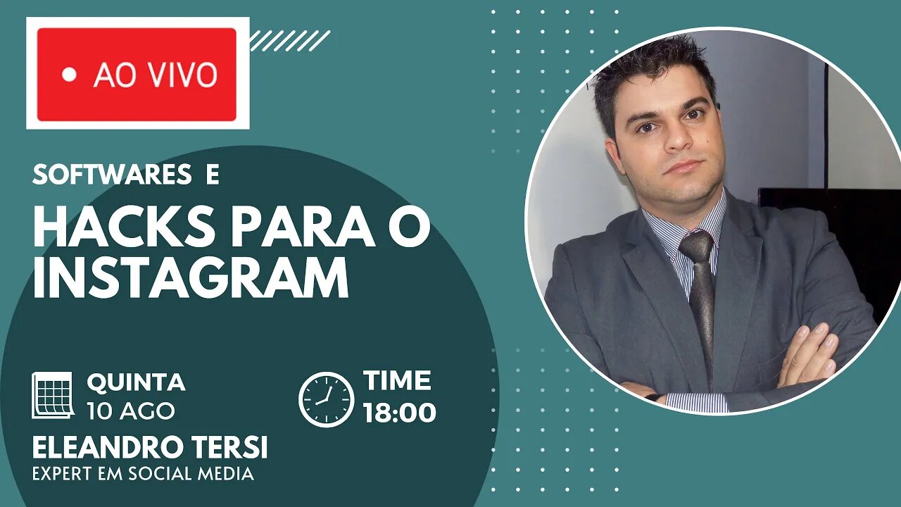 🔴 HACKS PARA INSTAGRAM, HOJE AS 18:00, link na descrição