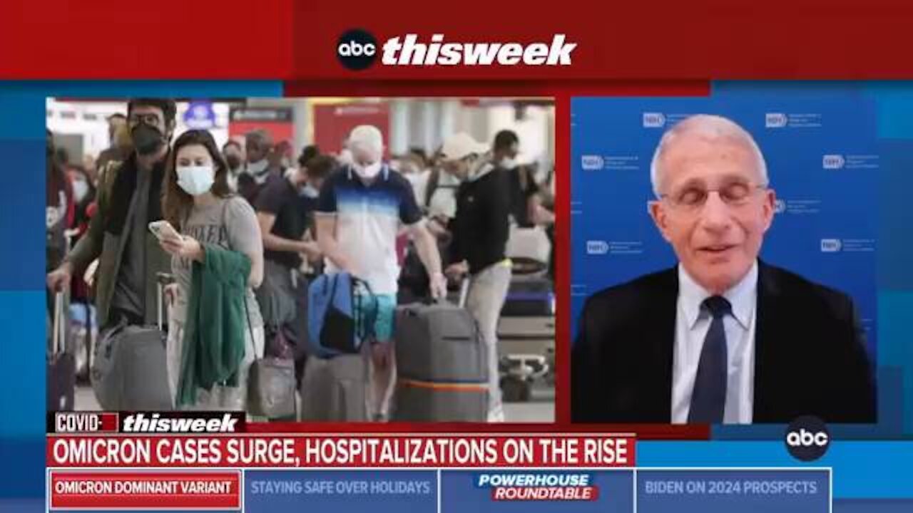 Fauci says he supports vaccine mandates for airline passengers.