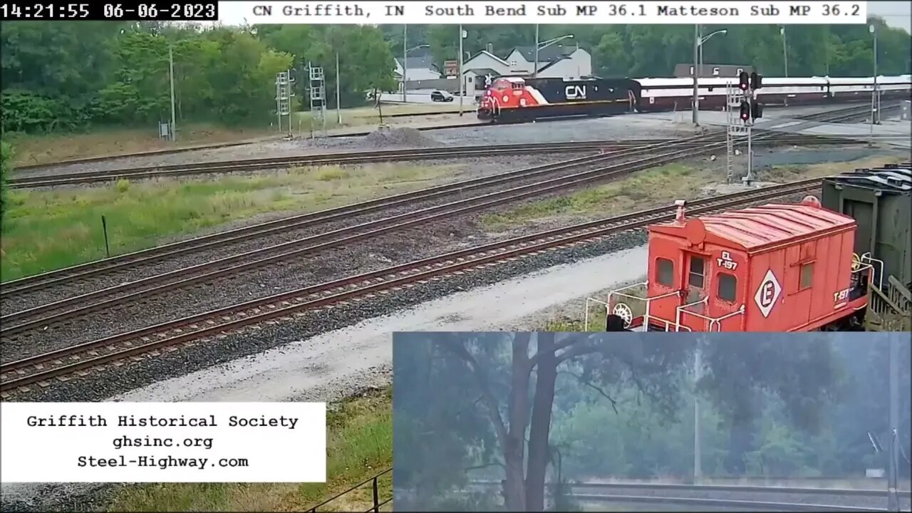 CN 3309 Leading EB Officer Car Special in Griffith, IN on June 6, 2023