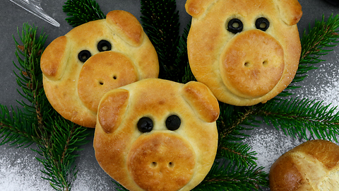 Glücksschwein Brötchen