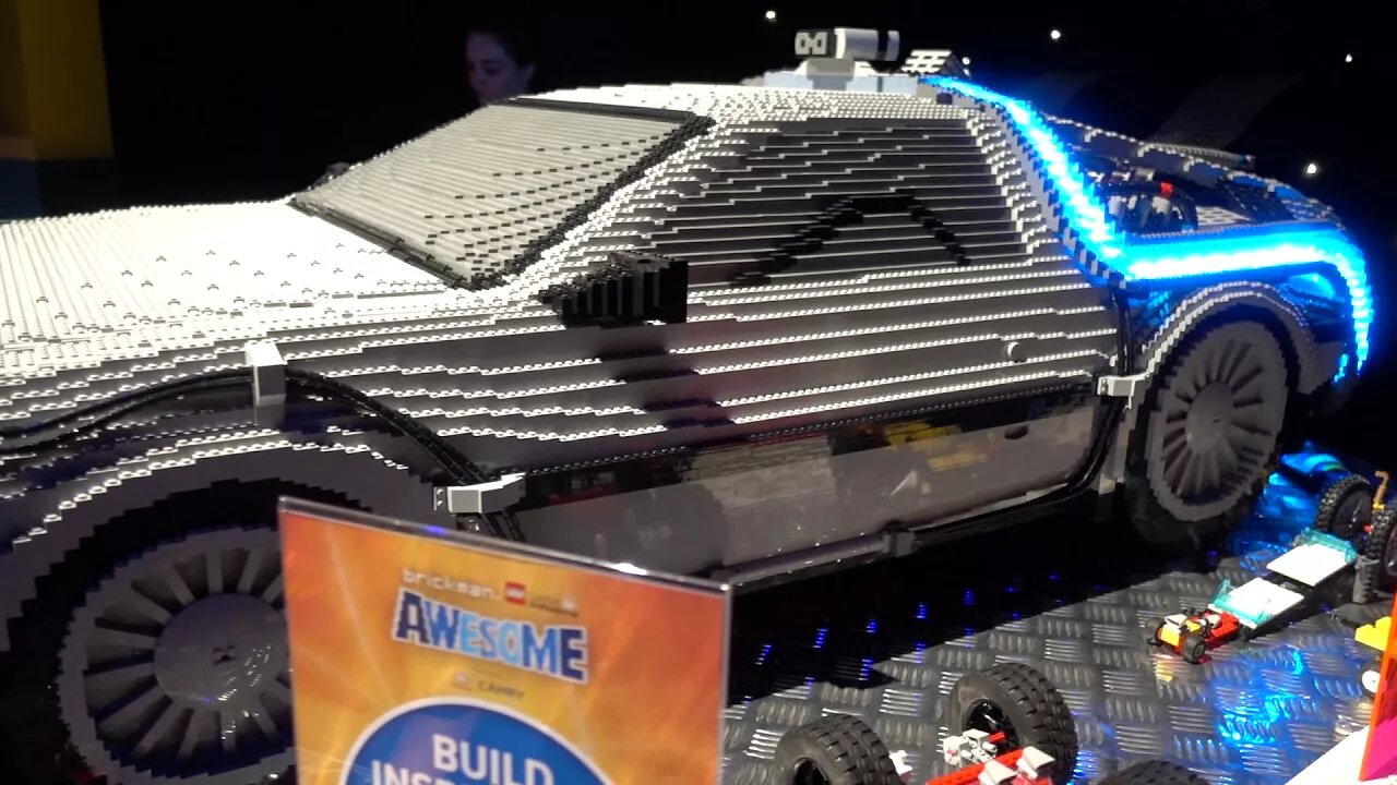 Giant 65,000 Brick LEGO Time Machine Delorean!