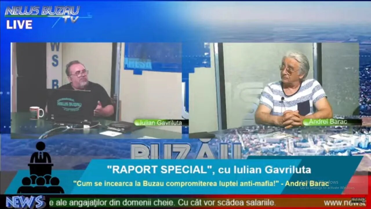 LIVE - TV NEWS BUZAU - "RAPORT SPECIAL", cu Iulian Gavriluta. "Cum se incearca la Buzau compromit…