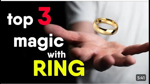 Top 3 super easy ring tricks. Floating ring magic