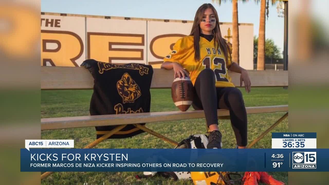 Kicks for Krysten: Former Marcos de Niza kicker inspiring others on road to recovery