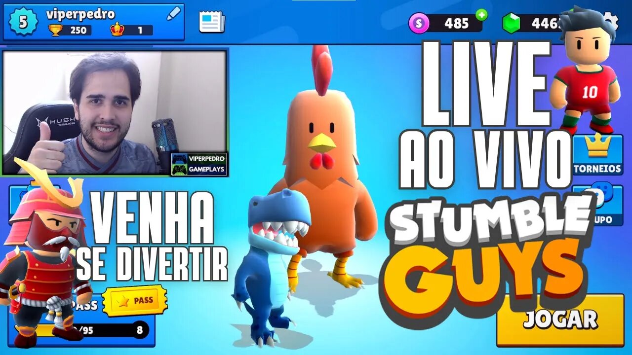 [LIVE] STUMBLE GUYS AO VIVO JOGANDO COM OS INSCRITOS | VIPERPEDRO GAMEPLAYS (06/03/22)