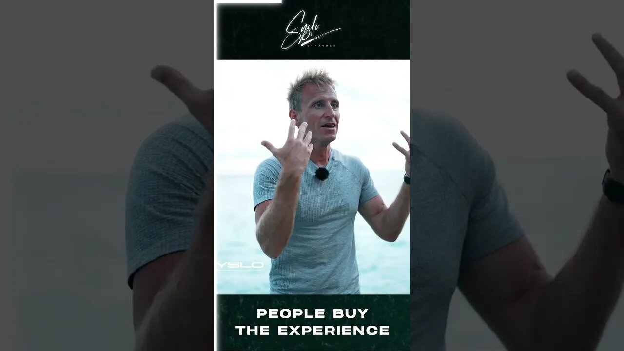 People buy the EXPERIENCE | Syslo Ventures #shorts #experience #trust