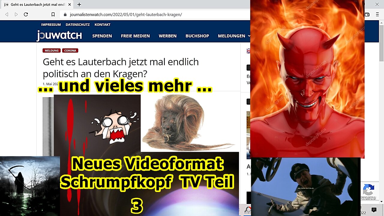 Gesichtserkennung, Ahrtal, Komplettüberwachung, logo, — neues Videoformat Schrumpfkopf TV Teil 4