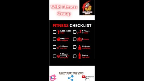 🔥Fitness checklist🔥#shorts🔥#viralshorts🔥#fitnessshorts🔥#wildfitnessgroup🔥