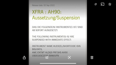 AMC suspended in Germany is MOASS imminent?