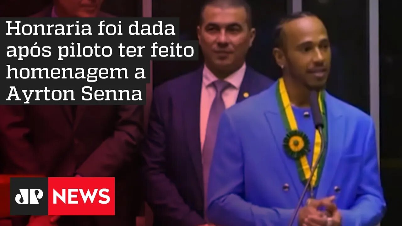 Lewis Hamilton é homenageado pela Câmara e recebe título de cidadão honorário brasileiro