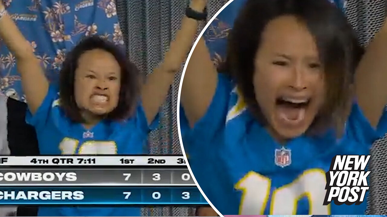 Excited Chargers fan becomes instant 'Monday Night Football' icon as conspiracy theories fly