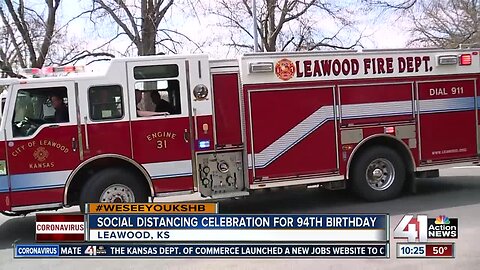 We See You KSHB: Social distancing celebration for 94th birthday