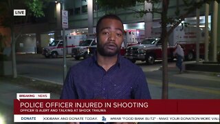 Officer shot in the abdomen in Federal Hill Tuesday night