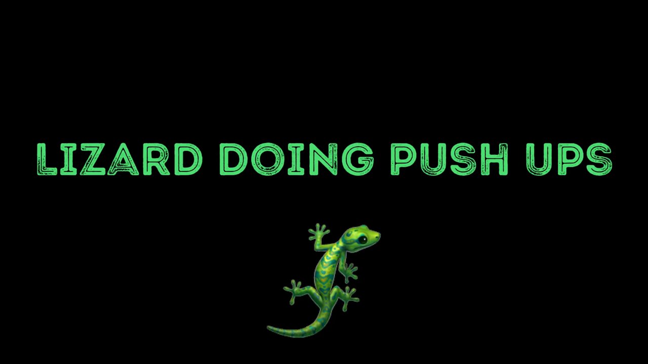 LIZARD DOES PUSH UPS ON DEMAND 😂