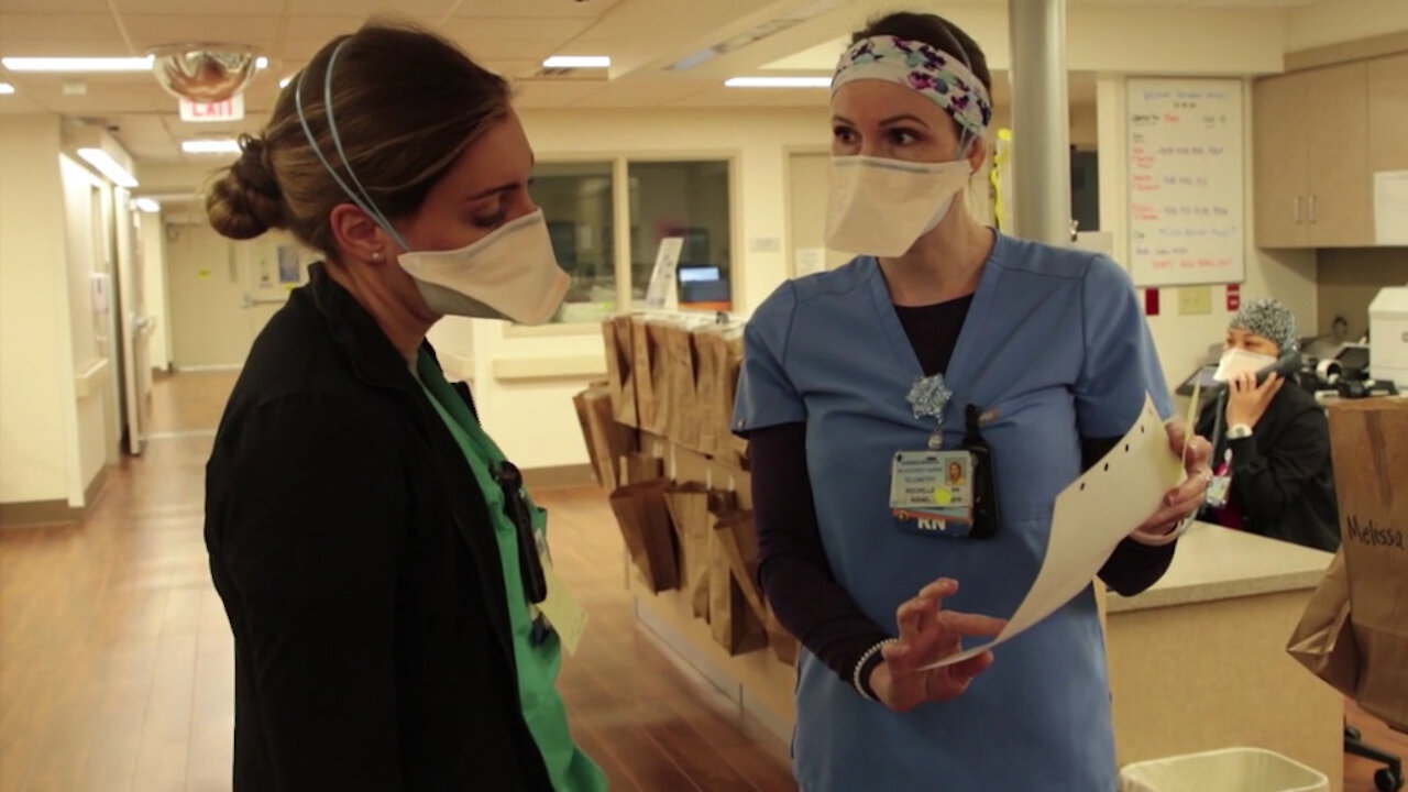 nurses from Travis Air Force Base, Ca., are working side by side staff from Dameron Hospital