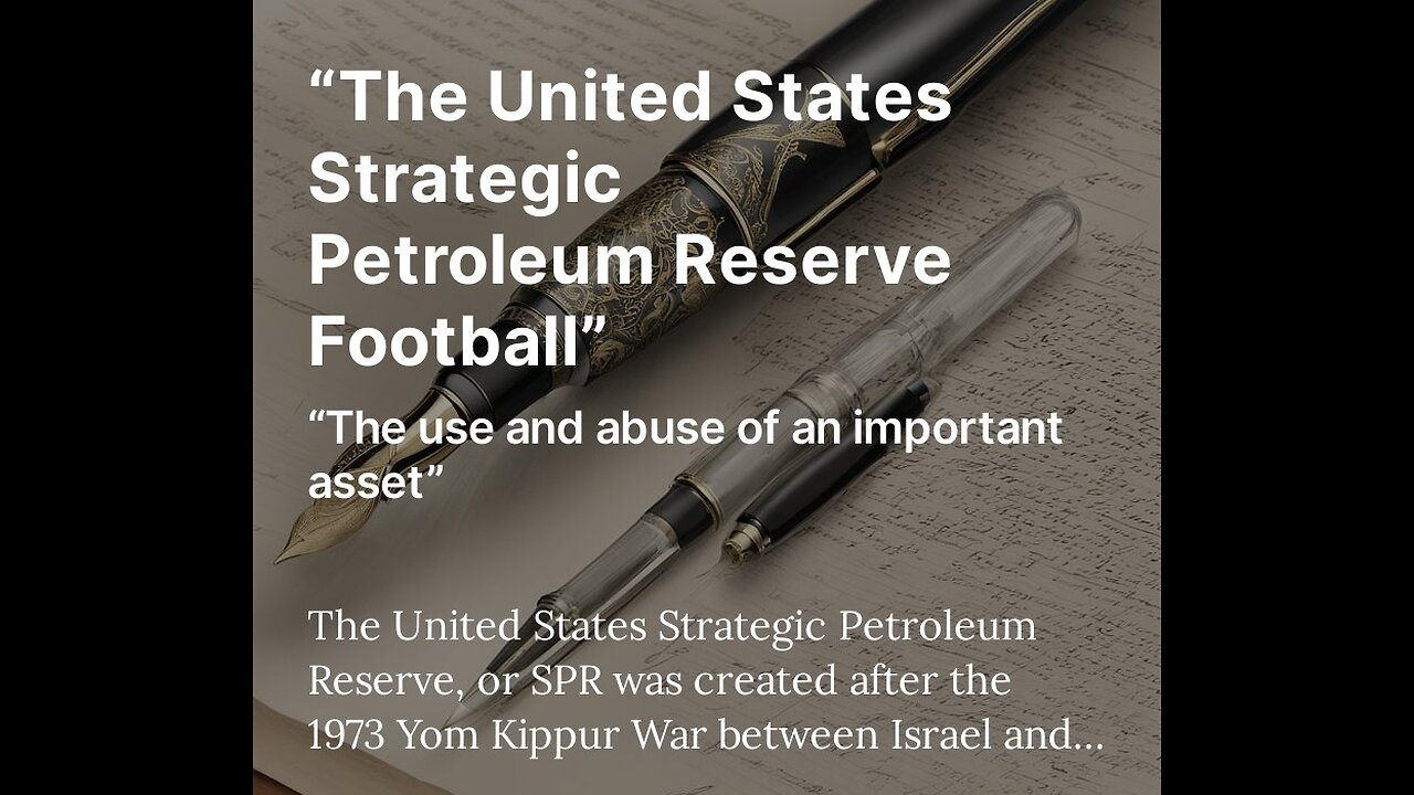 “The United States Strategic Petroleum Reserve Football” - Audio Summary