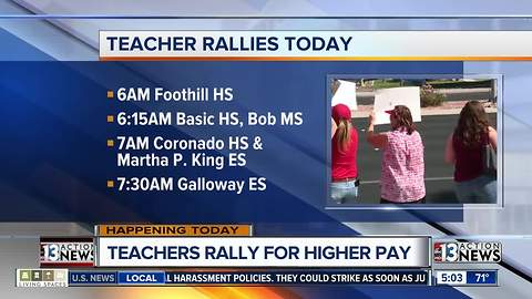 Teachers rally for higher pay