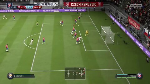 FIFA Career Mode Czech Republic 2022-2023 Euro Championship Qualifier GPl Match 3 VS Russia (1-1-1)