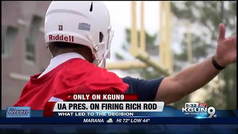 UA Prez talks Rich Rodriguez firing