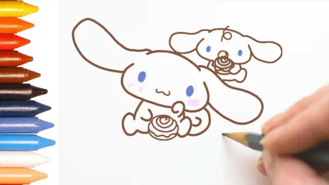 COMO DESENHAR CINNAMOROLL E BEBÊ CINNAMOROLL - MUITO FÁCIL DE FAZER #cinnamoroll #hellokitty