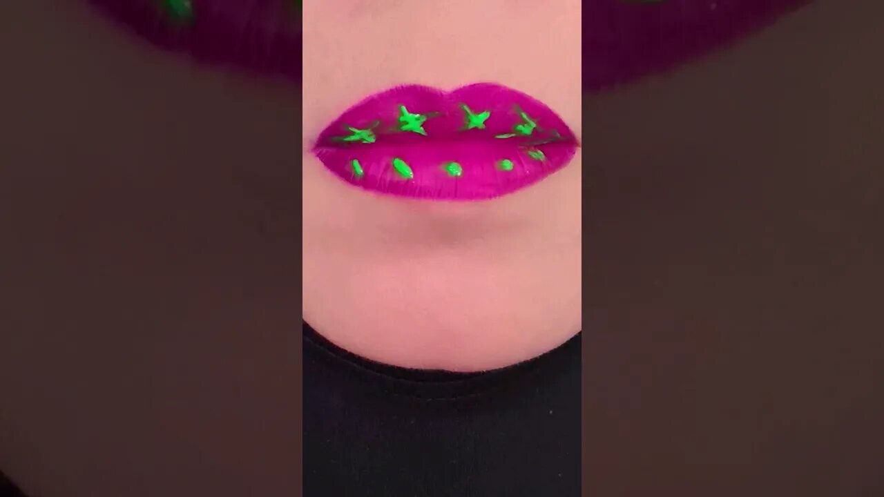 Creative Lip Art Makeup Design #shorts #shortvideo #viral #lipswatches #trending #fyp #short