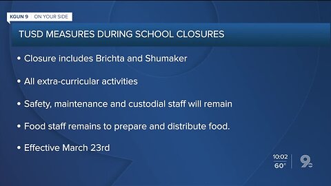 TUSD measures during statewide school closures