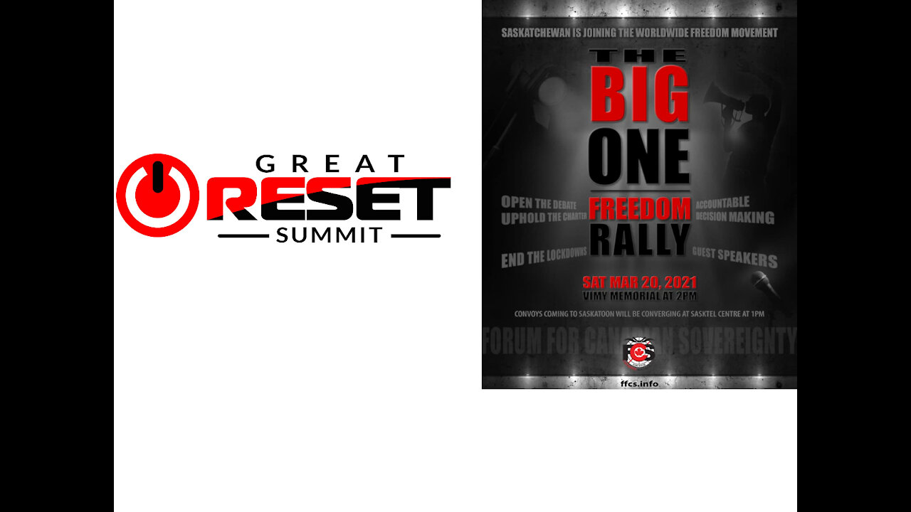 From My Live Stream - Great Reset Summit, THE BIG ONE...