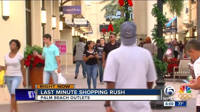 Last minute shopping rush