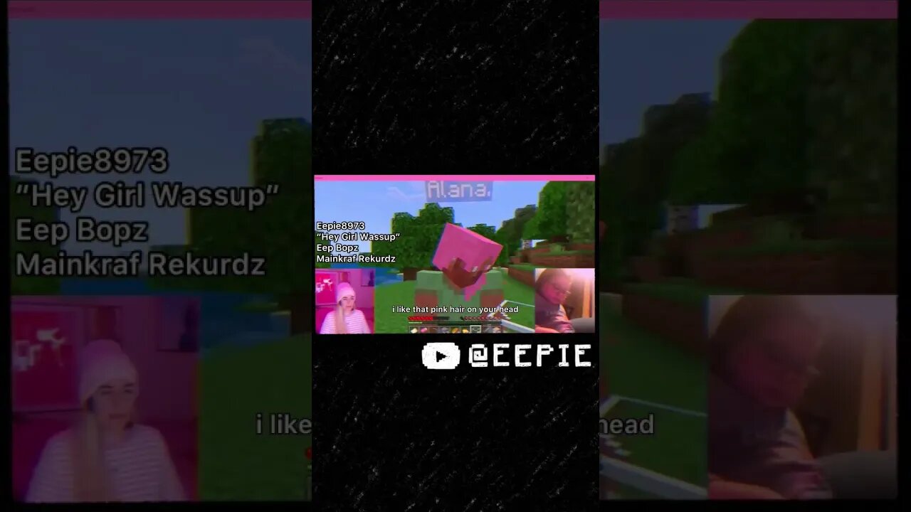 pink hair minecraft skin for the win! #shorts #minecraft #letsplayminecraft #minecraftskin #pinkhair